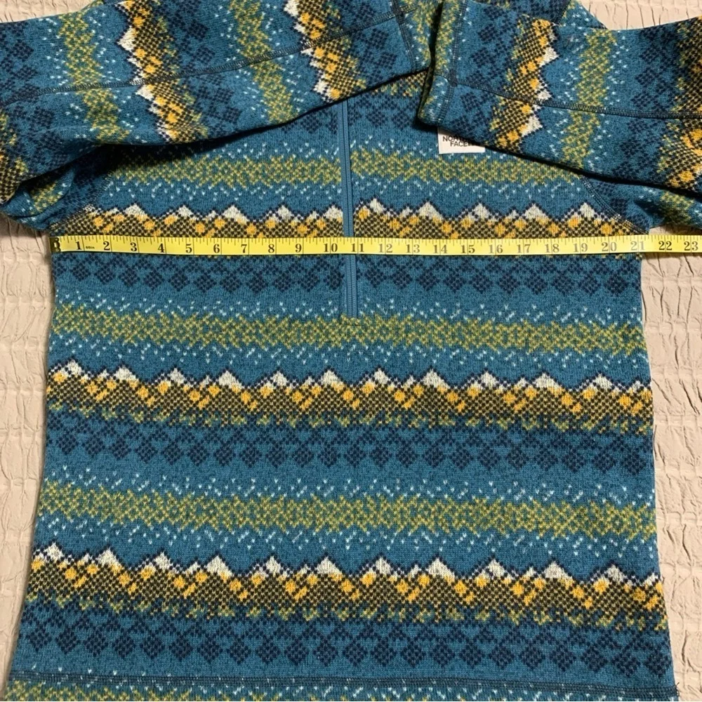 The North Face Men's 1/2 Zip Fair Isle Pullover Jacket SZ M Aztec Print